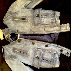 GG kids size 6 leather bomber jacket